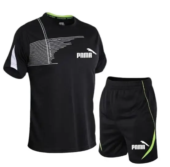 
Мужская Футбольная форма, спортивный костюм с коротким рукавом, летний костюм для тренировок по футболу, футболка, спортивные шорты, 2 предмета 