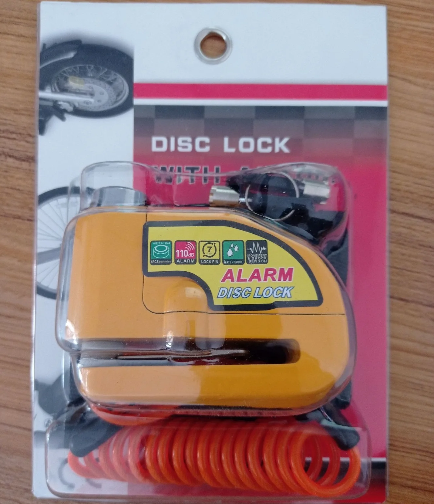 Motorcycle Alarm Lock Bicycle Security Lock Disc Brake Alarm Lock