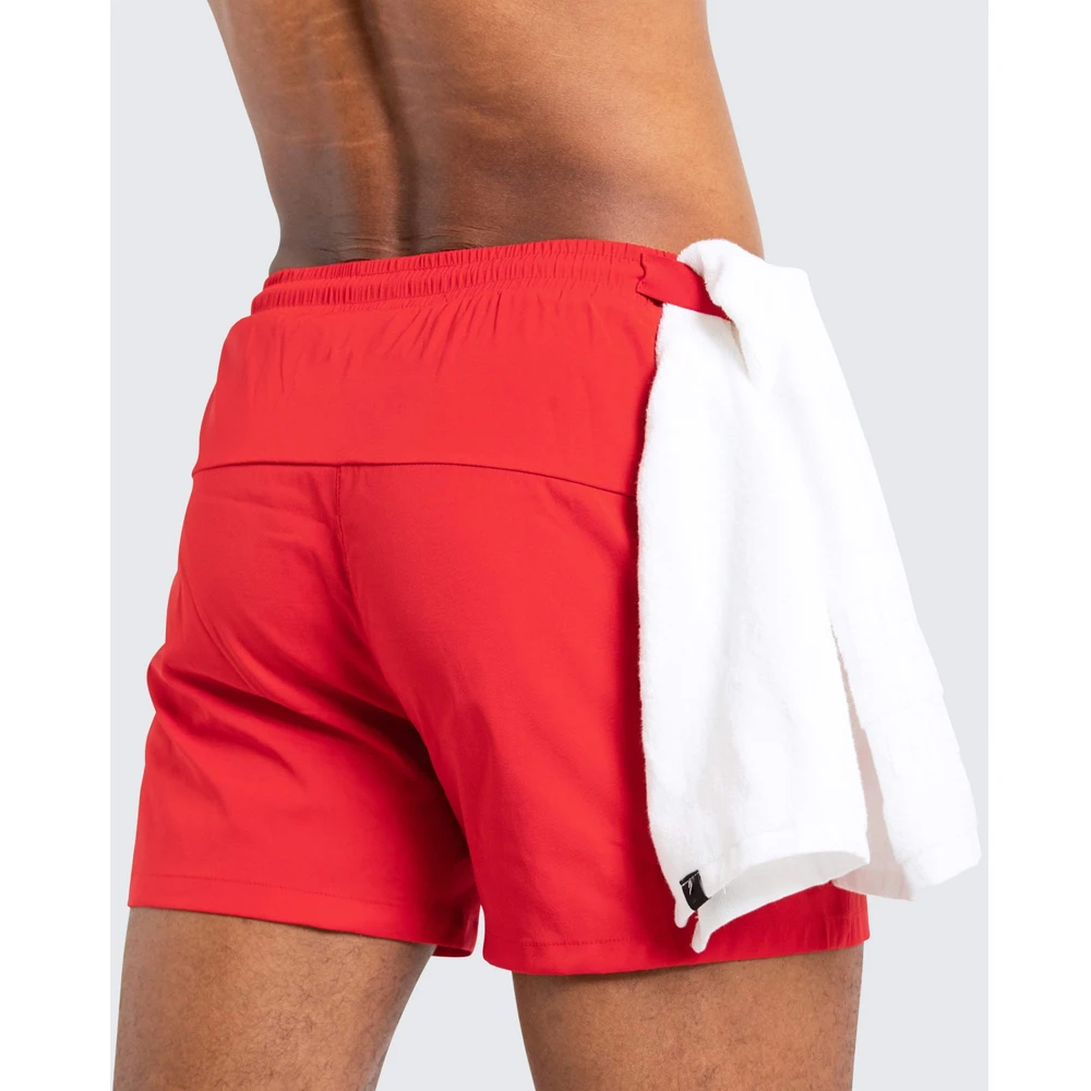  Высококачественные удобные тренировочные мужские короткие сухие крутые шорты на заказ для мужчин спортивные красные