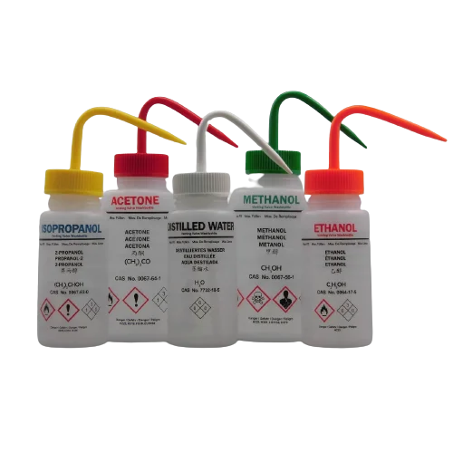 Labelled Wide Mouth Wash Bottle