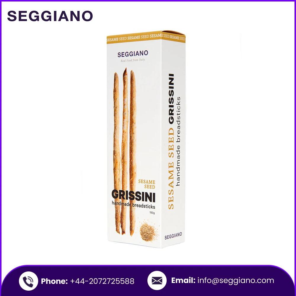 Wholesale Italian Best Quality Factory Price Seggiano Sesame Grissini 150g