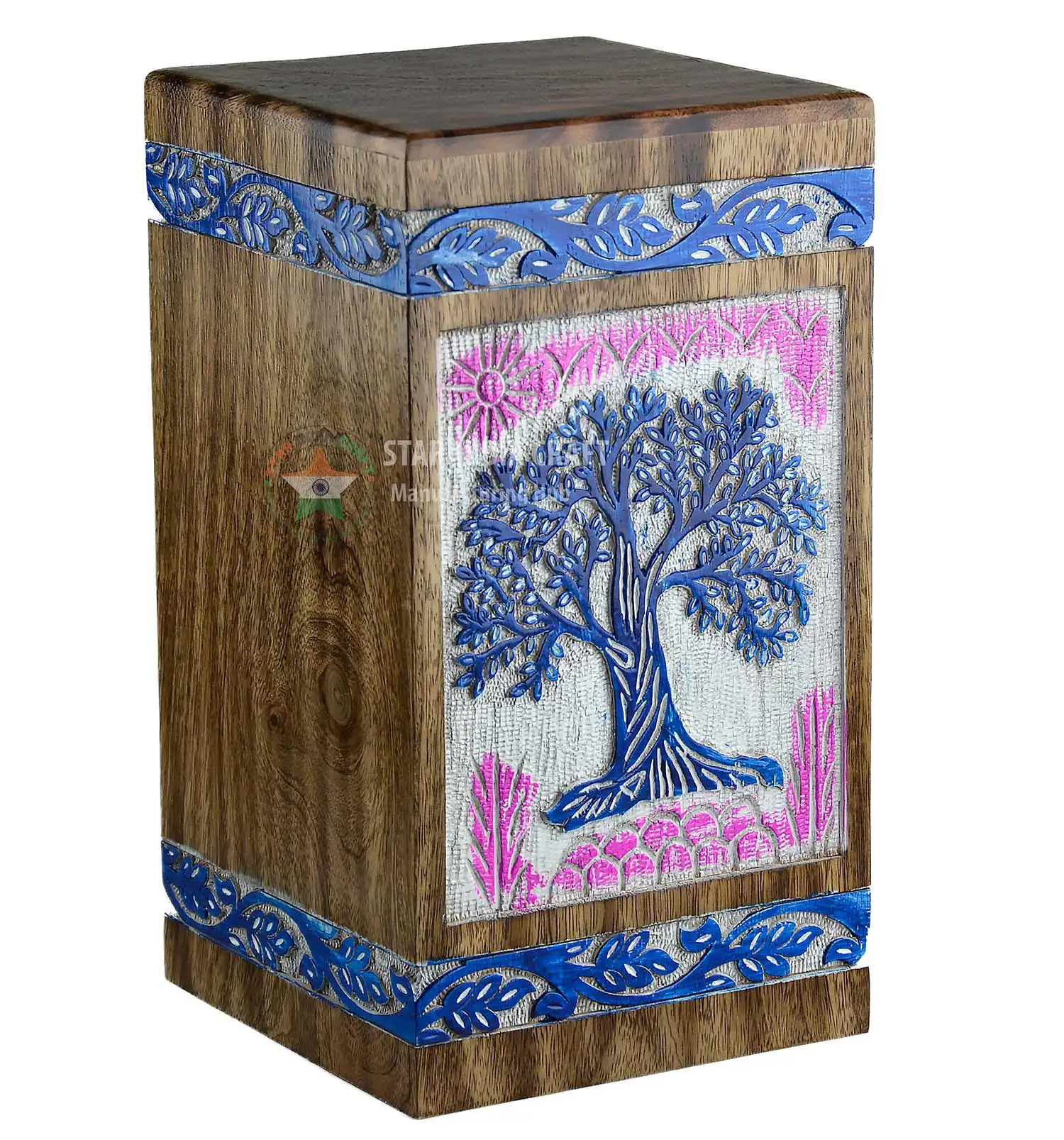 Деревянные урны из розового дерева для людей-урны с деревом жизни для кремации домашних животных, собак и кошек-деревянная коробка
