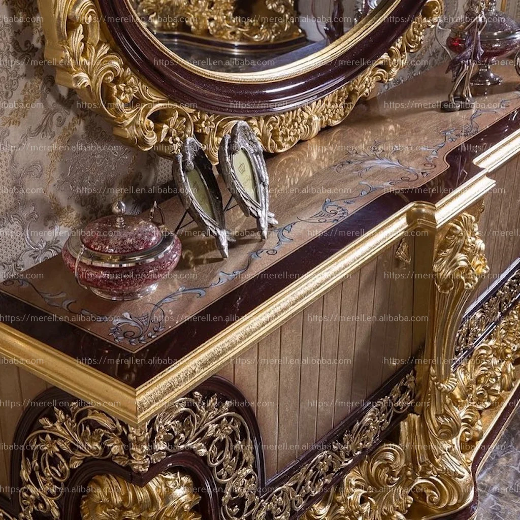 European style Carved wood Turkey furniture classic set arabic living room sofa