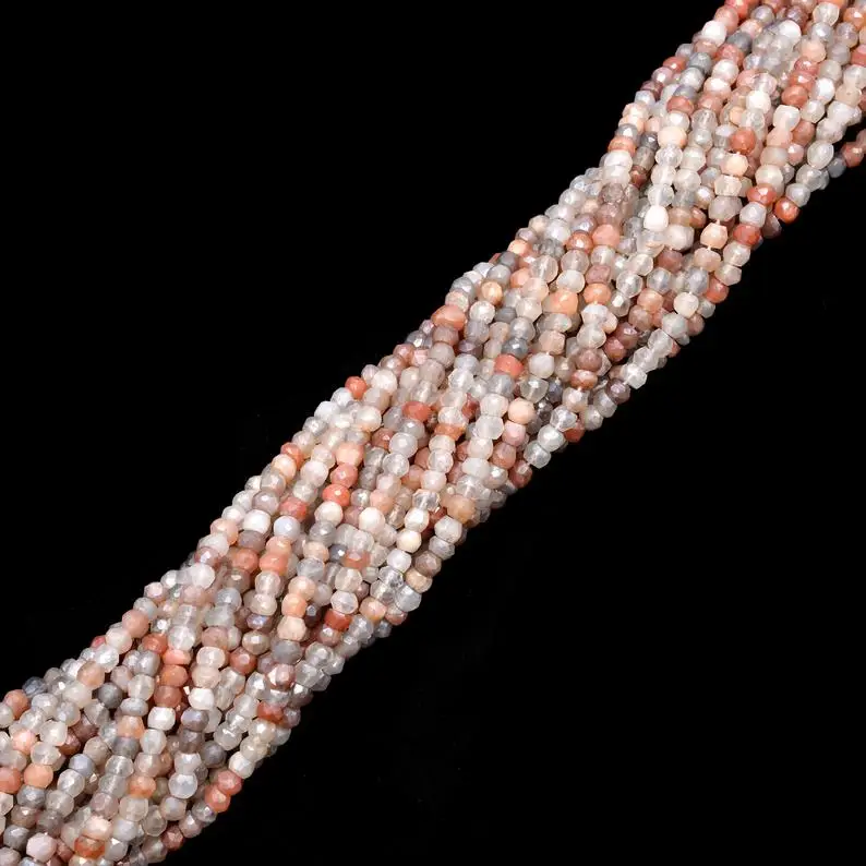 Натуральные разноцветные Круглые бусины в форме Луны 4 5 мм 13 дюймов