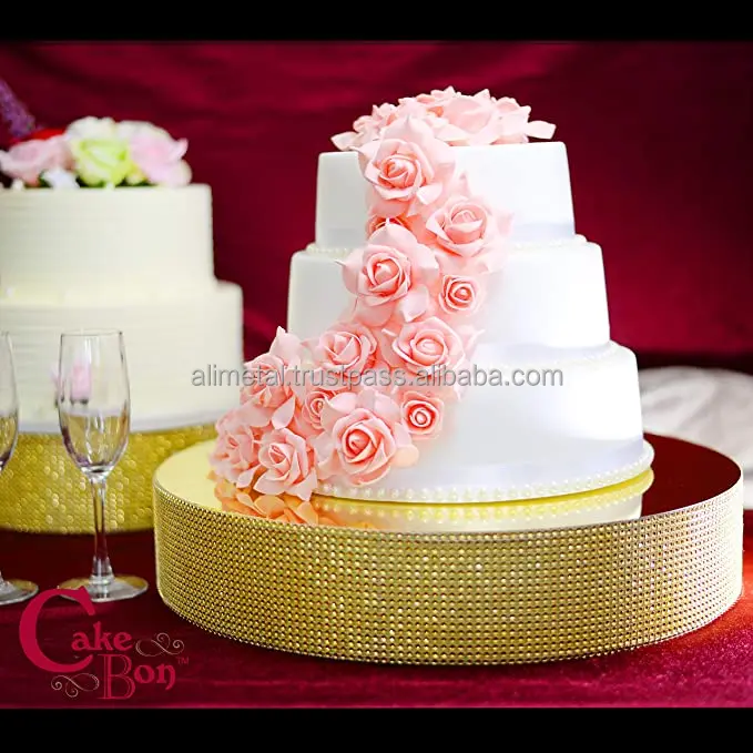 Gorgeous Cake Display Centrepiece for Wedding Cakes Cupcakes and Desserts Strong Lightweight Polystyrene Foam with Faux Rhine