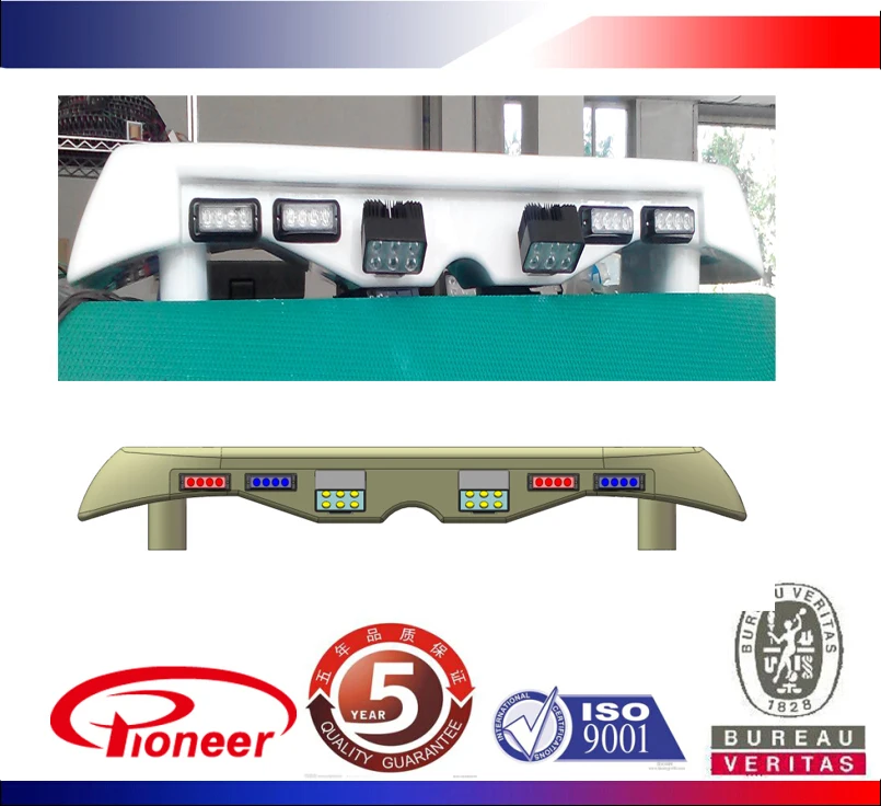 Fiberglass Mercedes Ambulance tail spoiler lights rear wing
