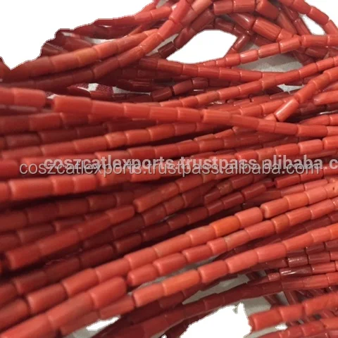 sea bamboo natural red coral Gemstone beads supply