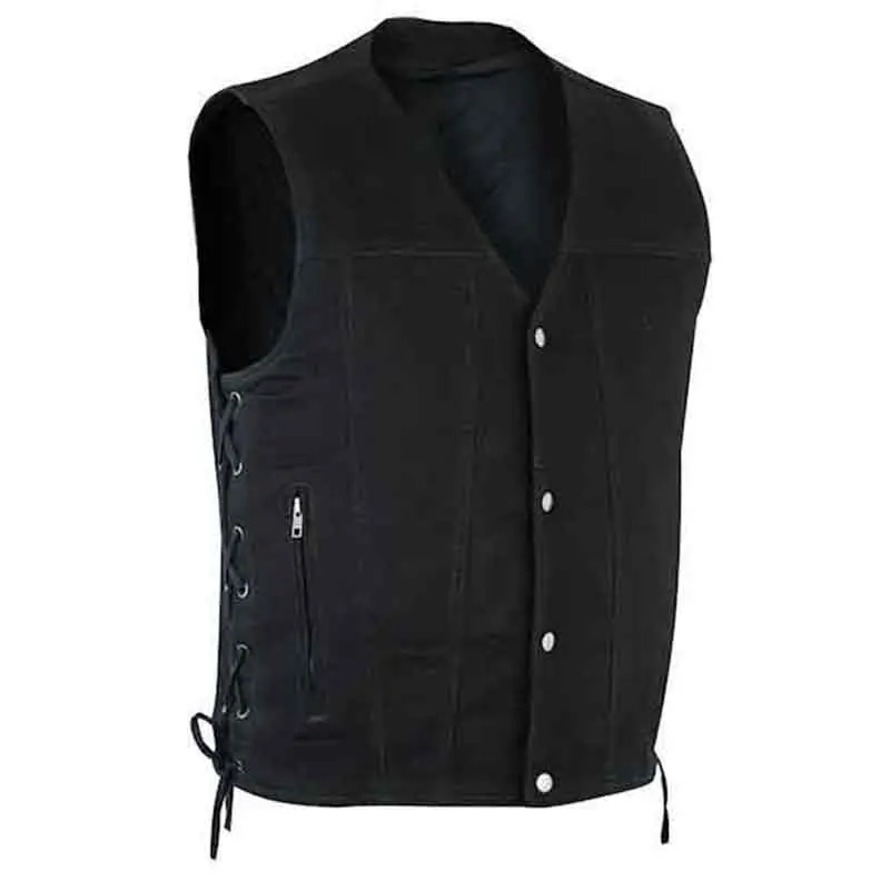 High Quality Leather Motorbike Vests Men Vest