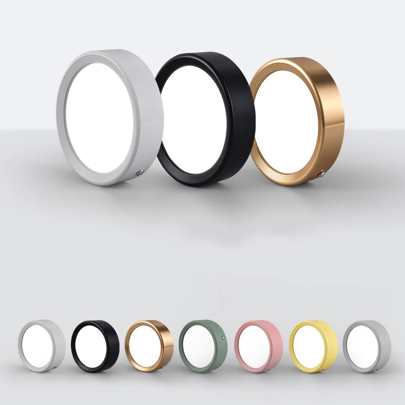 High Cost-effective Ultra-thin Small Colorful Commerical Home Surface Mounted LED Spot Light Ceiling Downlight