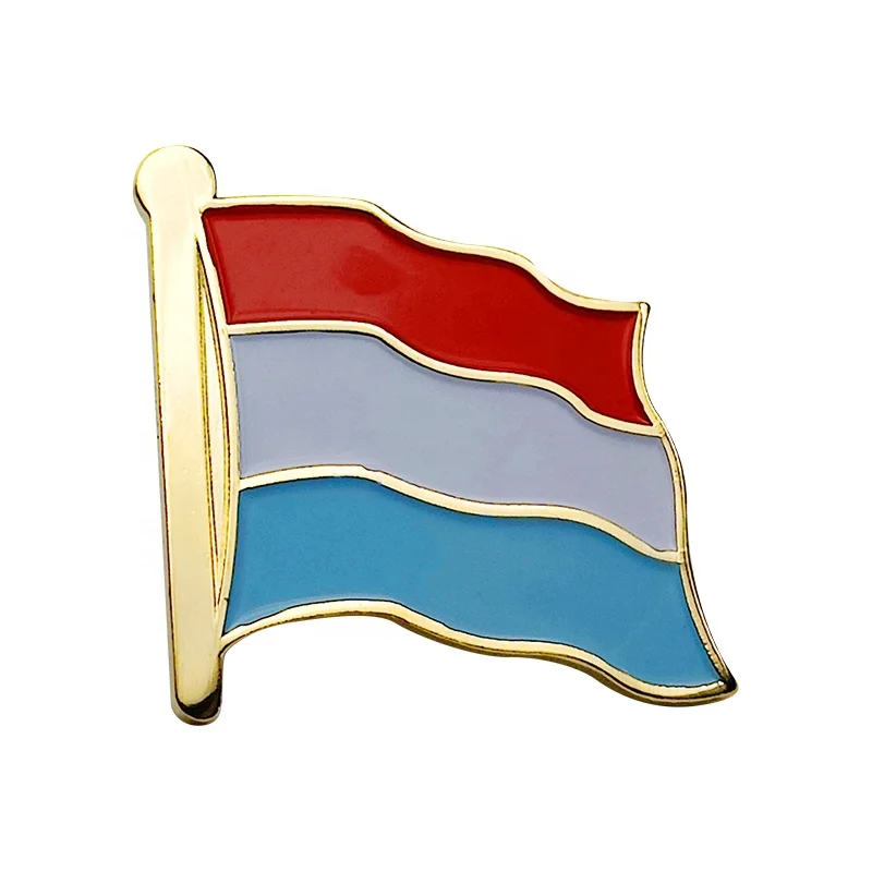 Flag Free Size Lapel Pin For Clothes Best Selling Vietnam Custom Made plating Gold Waving American