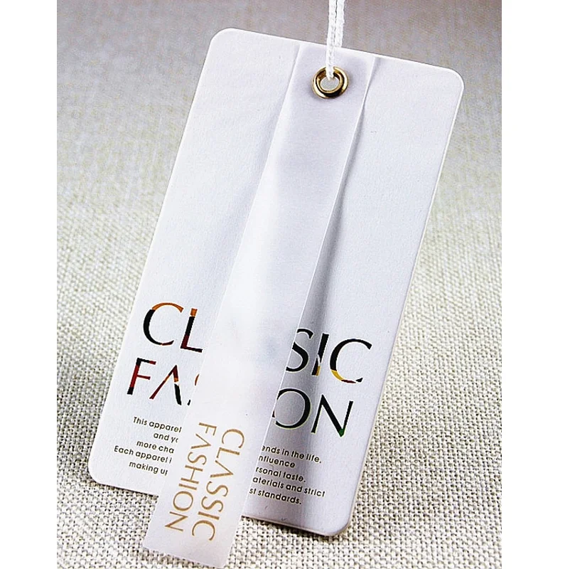 Wholesale Tagsfor Clothes Shirt Tags Hang Tag Recycled Garment Swing Price Custom Logo Clothing