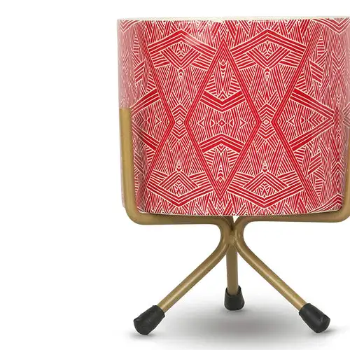 Металлический плантатор с цифровой печатью и подставкой средневековые декоративные контейнеры для цветов дома офиса комнатное или уличное растение