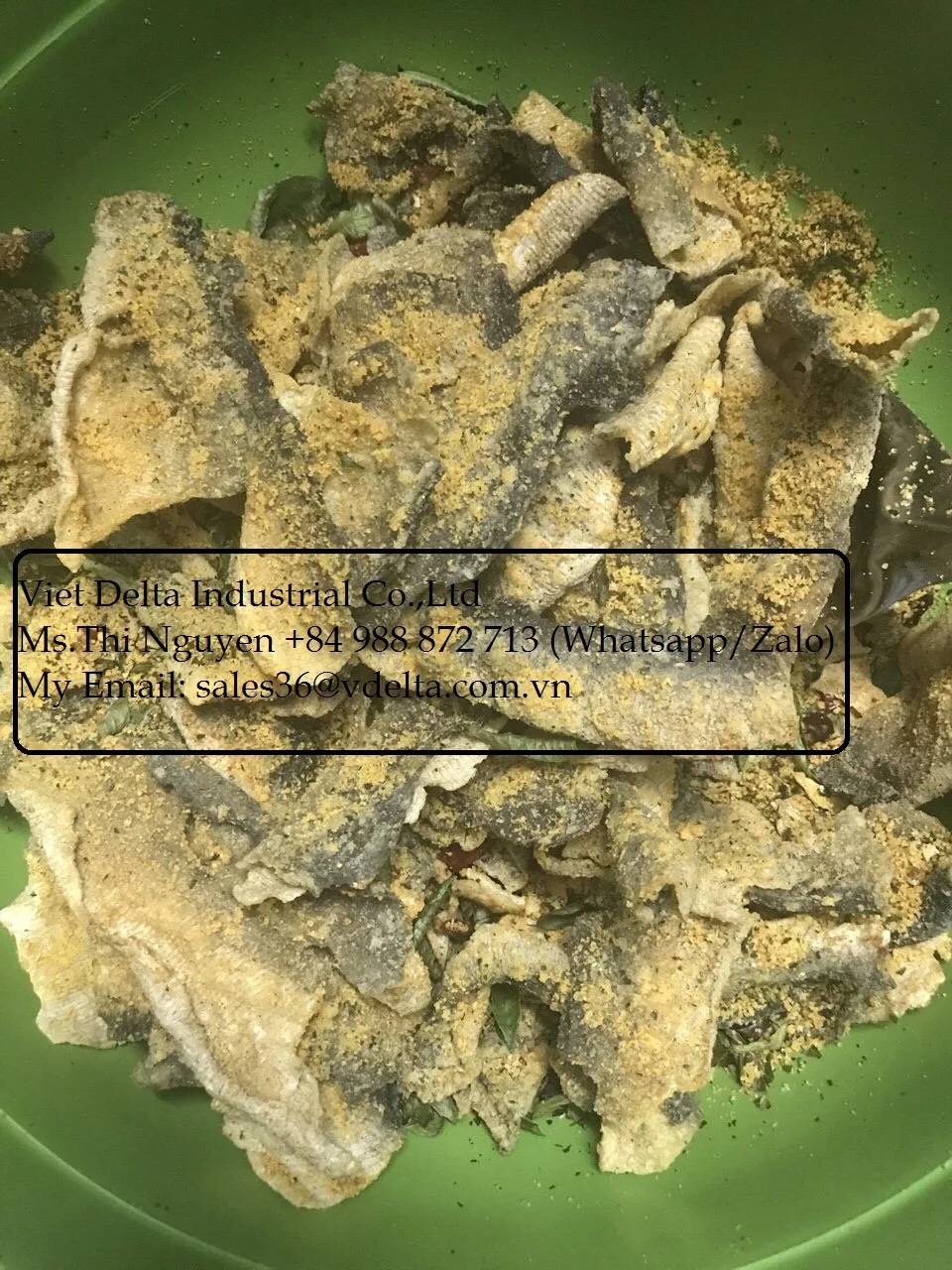 FRIED FISH SKIN HIGH QUALITY / SALMON FISH SKIN FROM VIETNAM / Ms.Thi Nguyen +84 988872713