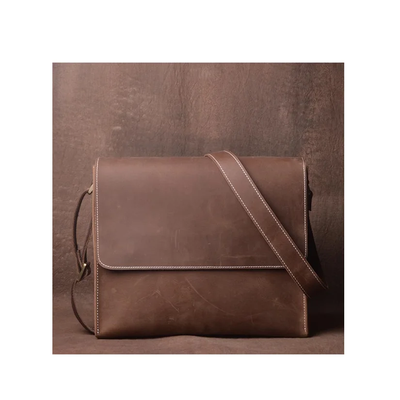 Side Bag, Leather Messenger Bag for Men