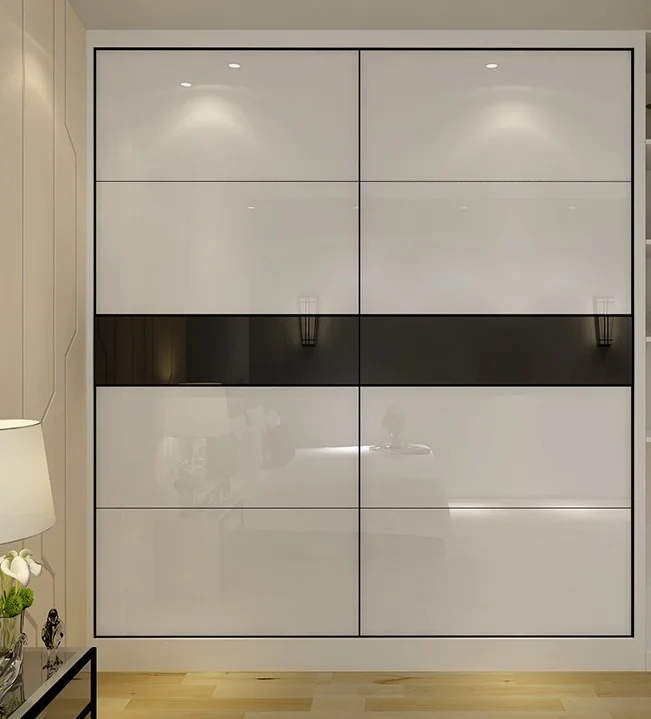 High gloss wooden closet for bedrooms