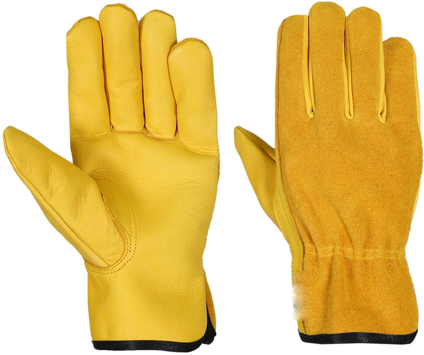  Профессиональное хорошее качество рабочее оборудование термостойкие защитные красные рабочие кожаные перчатки для мужчин