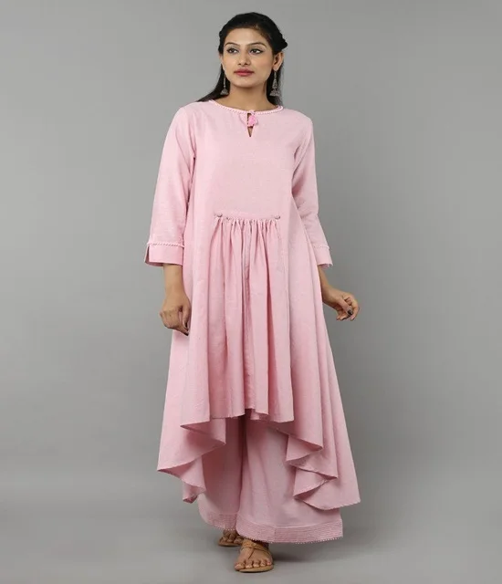pink long frock with loose trouser shalwar kameez pakistani dresses 2021 dresses