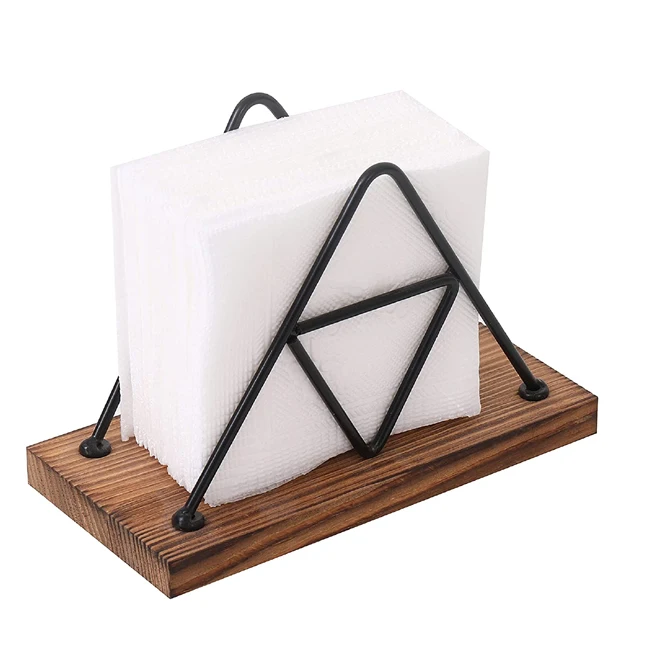 Heart Shape Black Iron Napkin Holder