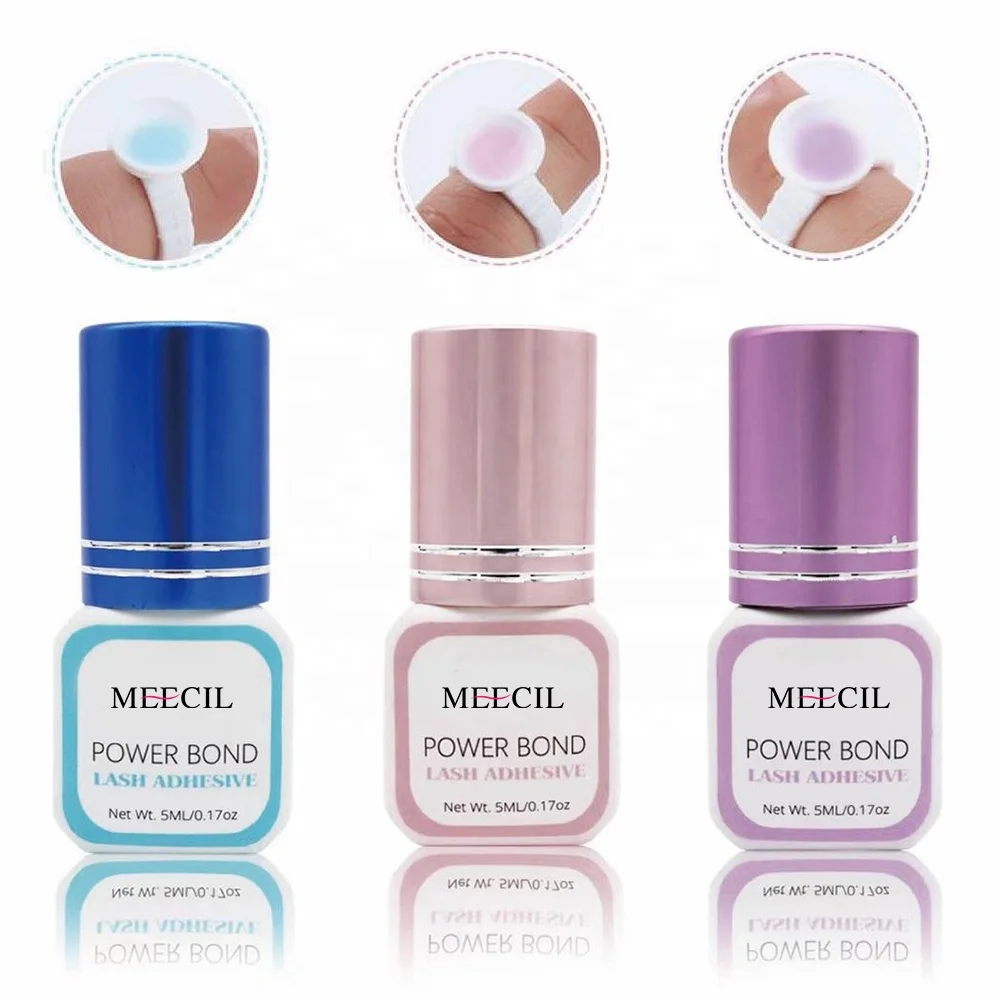 Meecil Lash Glue Low Odor Custom Private Label Strong Fast Drying Time Eyelash Extension Glue