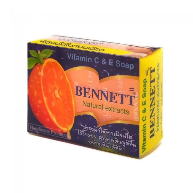 Bennett Vitamin C&E Soap Bar Natural extracts/Thai Soap 130g x 4 Bars