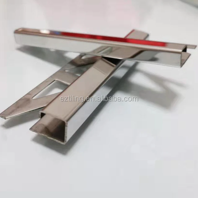 
Decorative line color Metal trim strip L Shape Stainless Steel Tile Trim for hotel 
