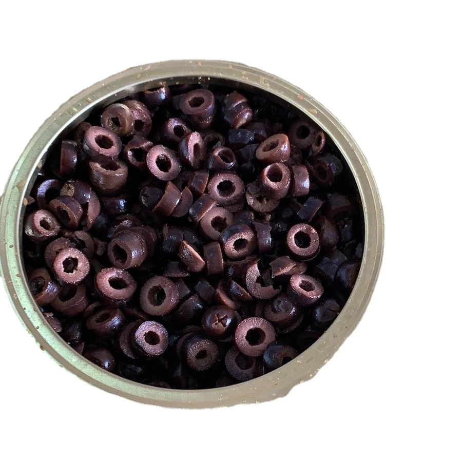 
High Quality North East Aegean Sliced Black Olive 8 kg Tin 