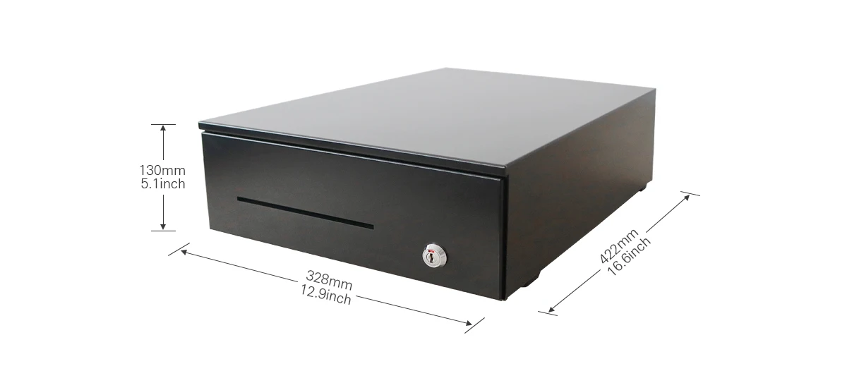 Premium Quality end Slide Cash Drawer Detachable Aluminum Cash Tray & Separated Coin Cups with Screwless Bottom Cash Drawer Pos