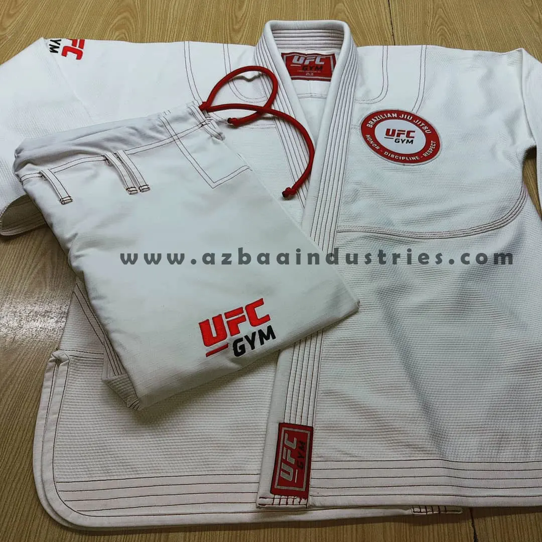 100% Organic cotton Brazilian Jiu Jitsu Gis Custom Made BJJ Gis BJJ Kimonos and pants White