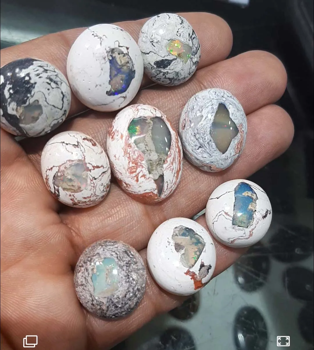 Manufacture Factory Mexican Fire Opal Cabochon Stone Smooth Loose Gems For Jewelry Making Handmade Gems for All