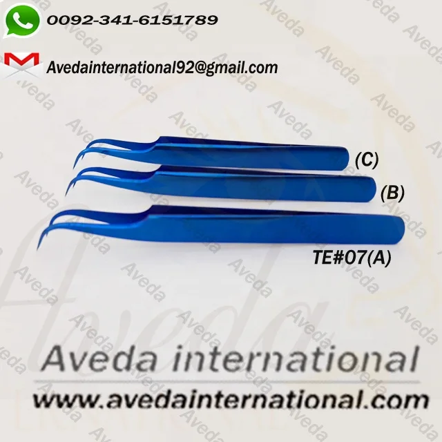Wholesale Price Titanium Alloy Eyelash Extension Tweezers Light Weight Titanium Eyelash  Tweezers Custom Logo
