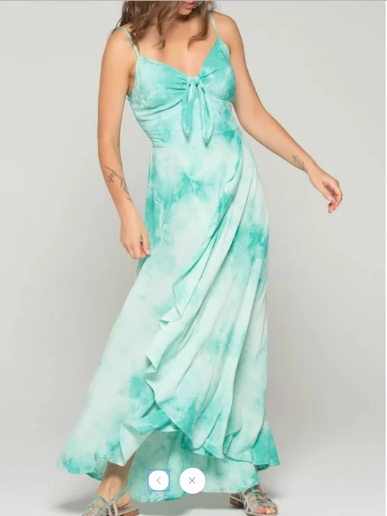 Tie dye Summer Women Long Maxi Sleeveless With High Waist Loose Fitted Summer Holiday Resort Outfit Tie Dye Long Maxi Dress OEM