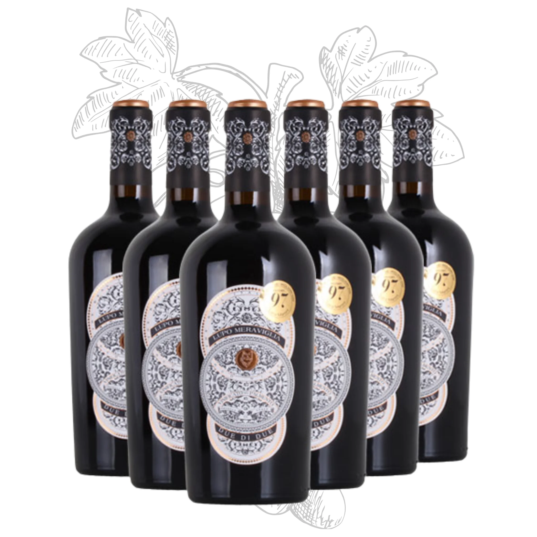 Итальянское красное вино премиум-класса, красное вино, красное вино, грация желтовато-желтовато, из двух бутылок, 750 мл спирта, 13% на экспорт