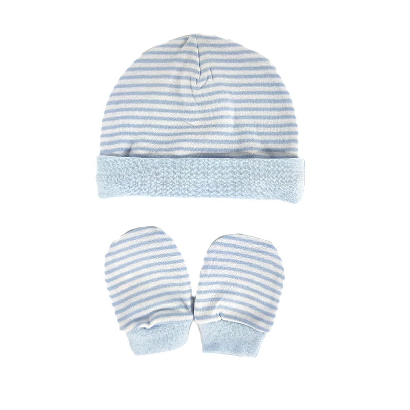 High Quality Cotton Layette Baby Clothes 8 PCS Set with bodysuit, Hat, Glove, shoes, and Bib