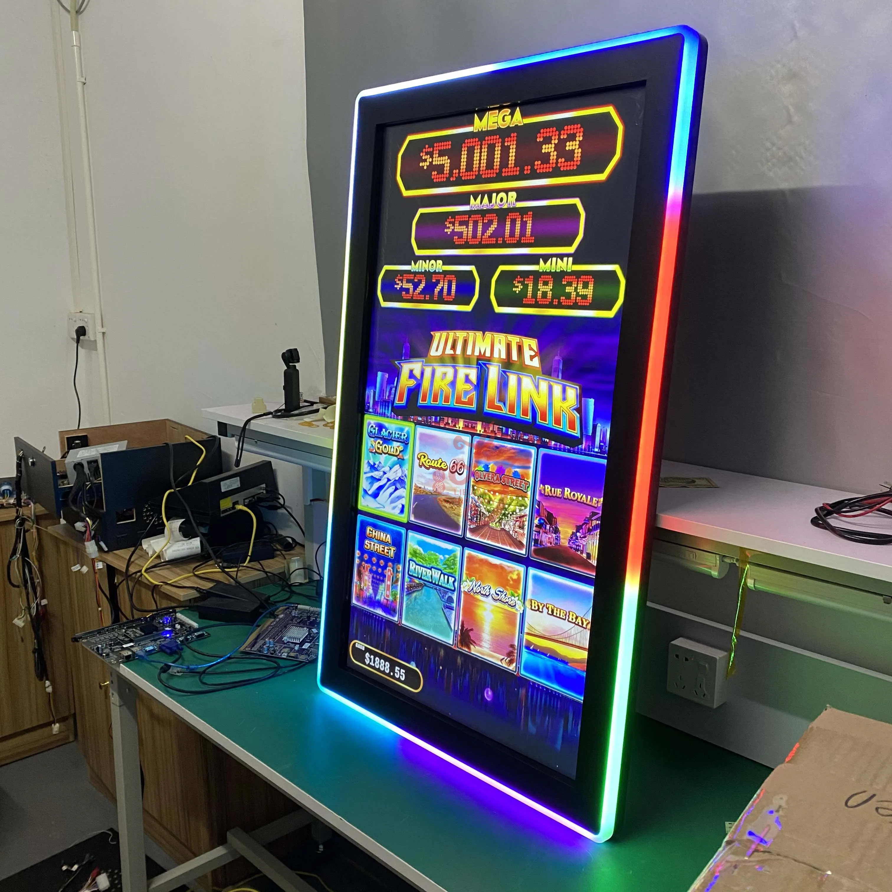 43 дюйма 3 м RS232 инфракрасный слот Mega Link игровые машины монитор с сенсорным экраном Заводская низкая цена