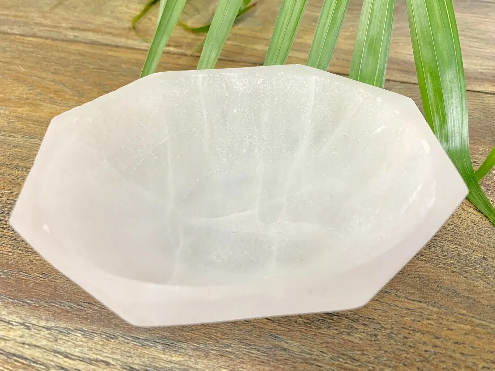 Selenite Bowl Oval Crystal Charging Stones Ritual Reiki Chakra Meditation.