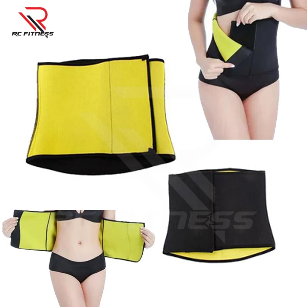 Black Neoprene Colour Binding Sweat Slimming Waist Trimmer Belt