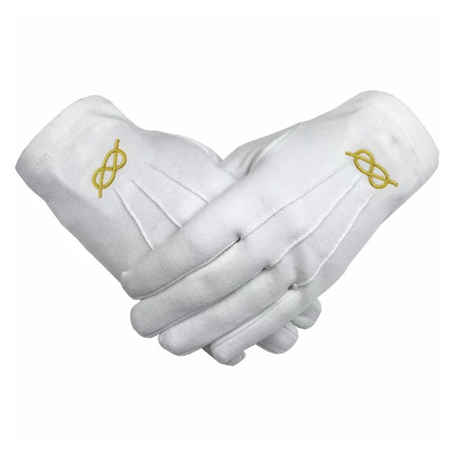 Черные перчатки с вышивкой новый привлекательный дизайн логотипом масонской на продажу