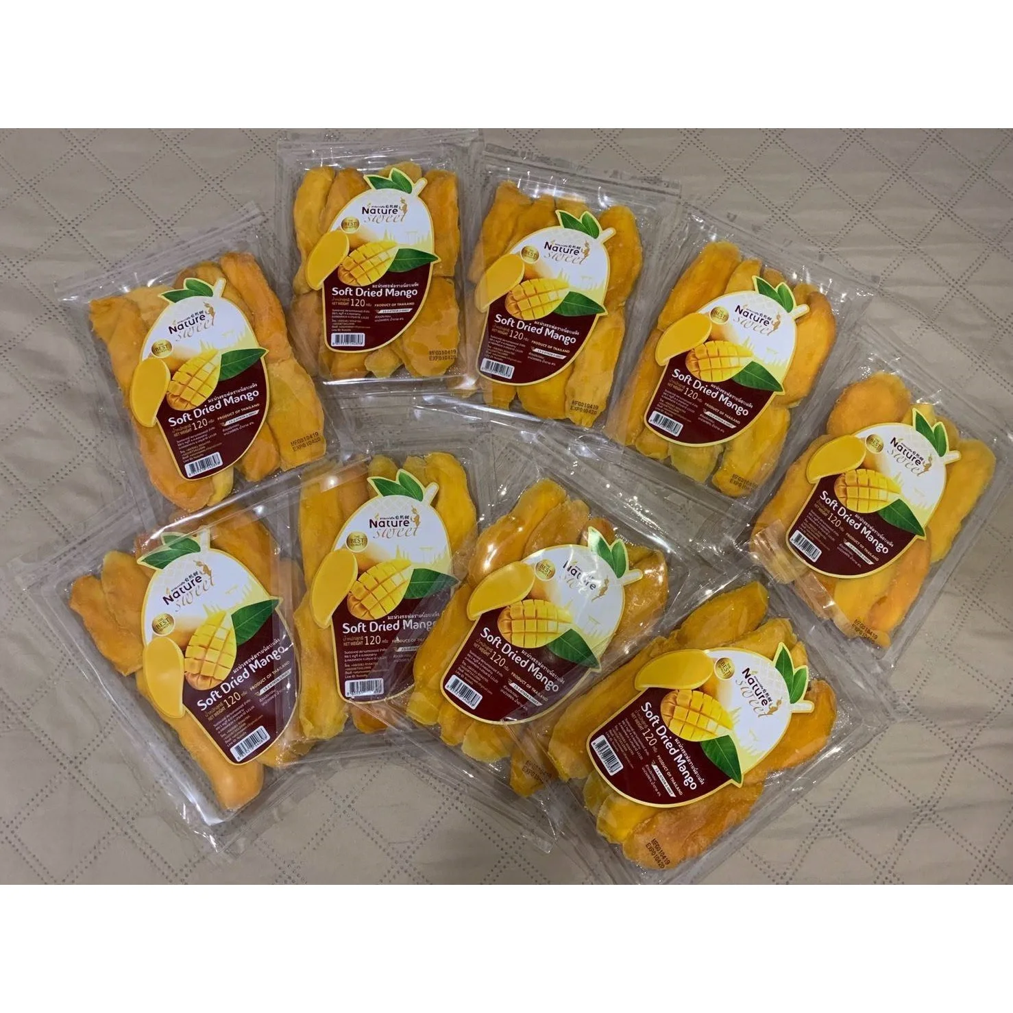 Tropical Dried Fruits Low Sugar Natural Sweet Mango Soft-Dried Sliced 400g From Thailand