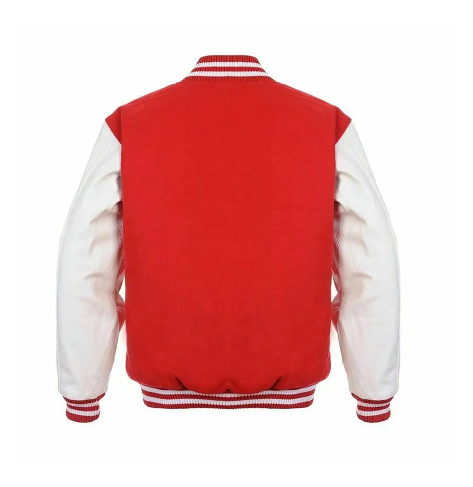 Wholesale custom made professional varsity jacket leather sleeve varsity jacket baseball varsity jacket for men/women