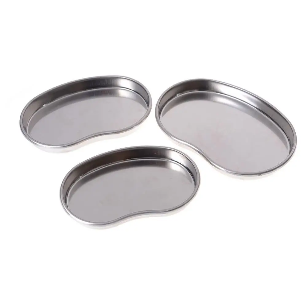 Stainless Steel Kidney Shaped Curved Tray Medical Dental Surgical