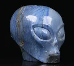 Mr Skull Crystal Skulls Wholesale  4 inches Blue Aventrine Female Alien Skulls   Carved Crystal Healing Crystals