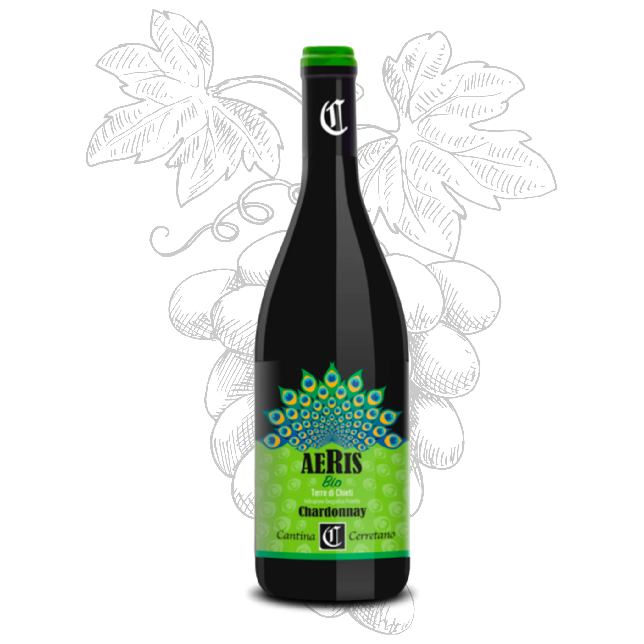 Белое вино премиум-класса сделанное в Италии-Chardonnay Pour di Chieti Organic-белые настольные винные бутылки 750 мл алкоголь 12% для