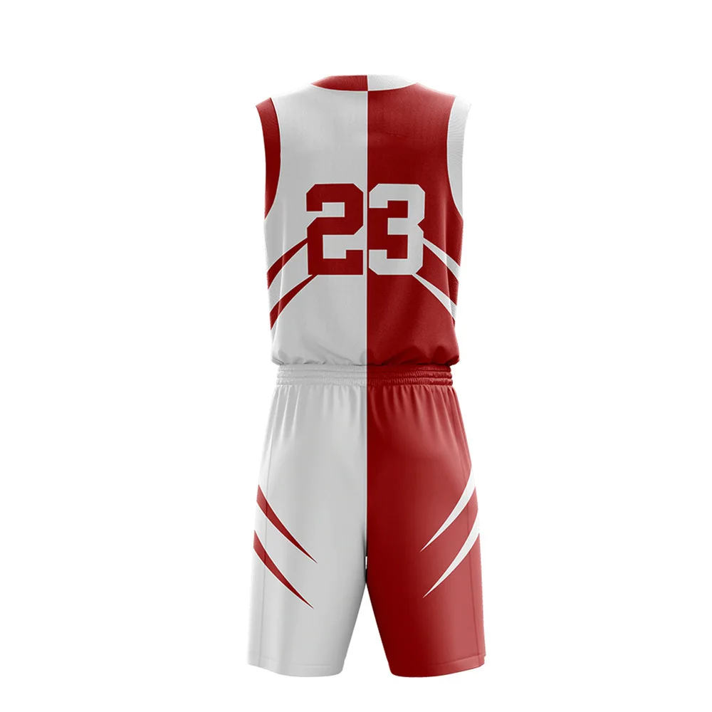 New style fashion design custom basketball uniform sublimation reversible basketball