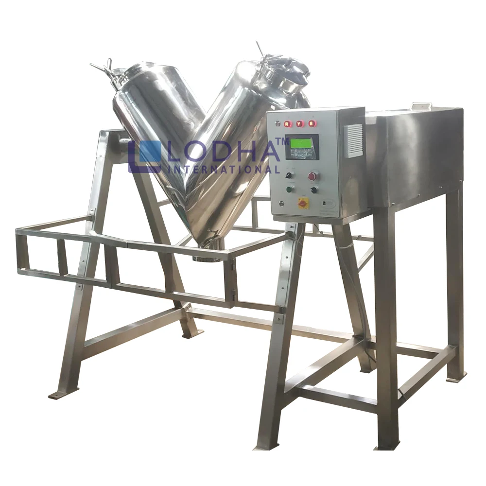 Lab Scale V Cone Shell Rotary Mixer for Pharmaceutical Powder Mixing