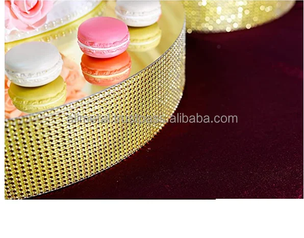 Gorgeous Cake Display Centrepiece for Wedding Cakes Cupcakes and Desserts Strong Lightweight Polystyrene Foam with Faux Rhine