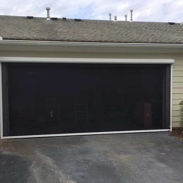 Aluminium Alloy Frame Fiberglass Mesh 500x300 Cm Roll Screen Retractable Garage Curtains