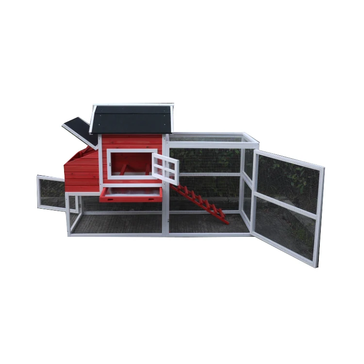 coupe hen house pet cages fencing large run China supplier Hot sell Wooden chicken coop With galvanized wire mesh run