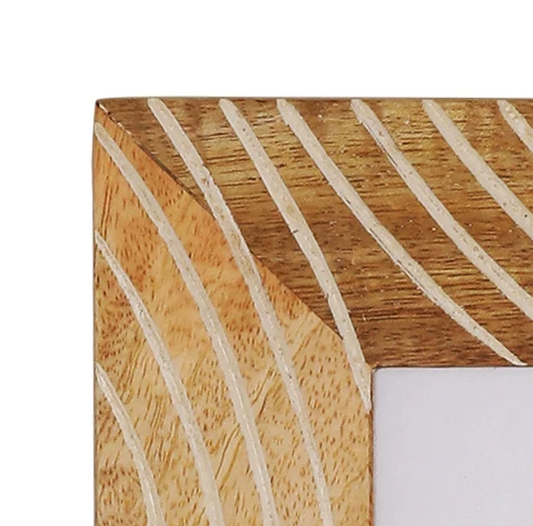 Bamboo Wood Display Picture Frame Anniversary Gift 4x6 inch Thickened Wooden Frame for Tabletop Vintage Wooden Picture Frame