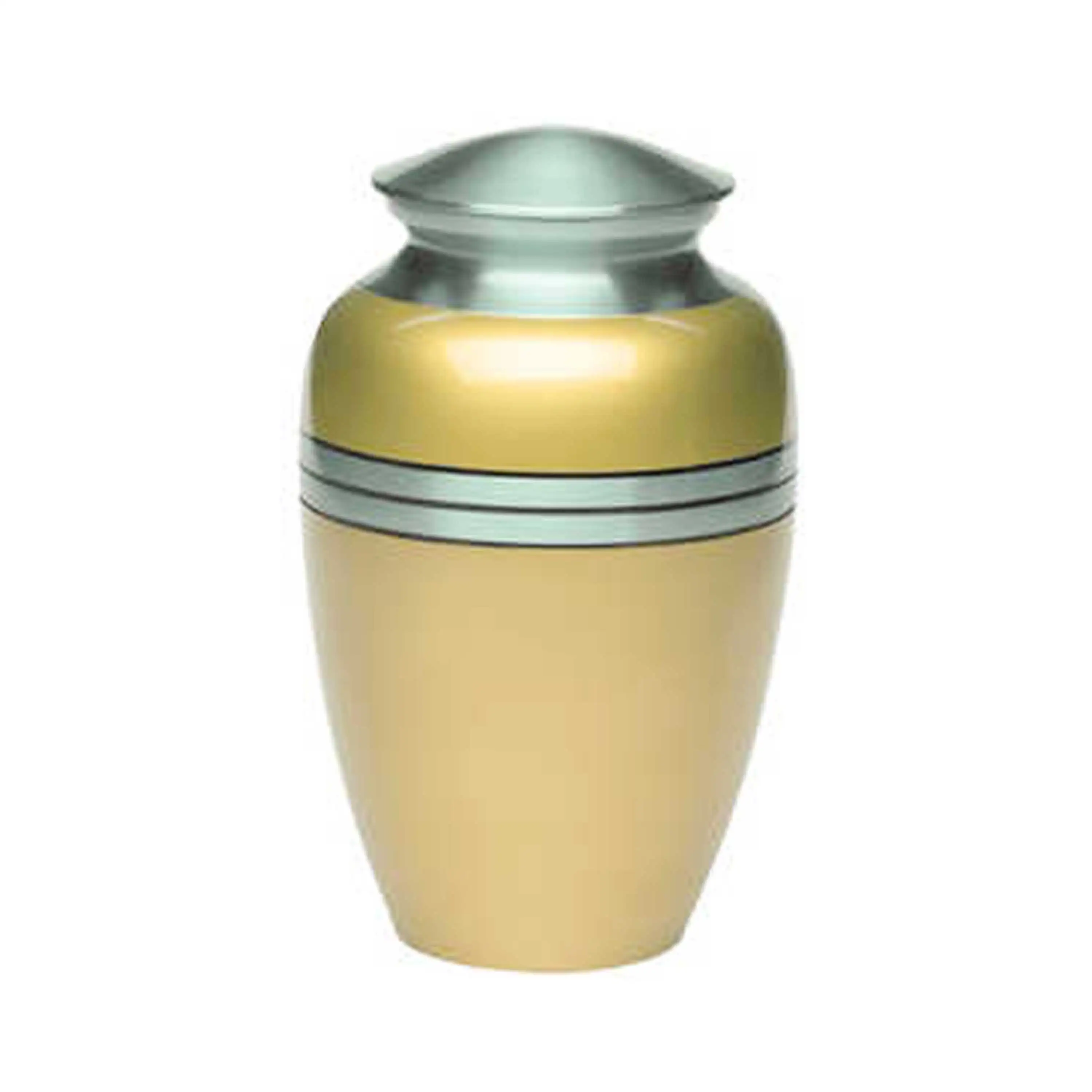 Manufacturer and Exporter of Three Striped Baby Pink Classic Urn Brass Cremation Urns Metal Classic Adult Cremation Urn Colour O