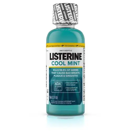 
Listerine Cool Mint Antiseptic Mouthwash for Bad Breath, Travel Size 3.2 oz - Pack of 12 